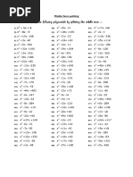 Middle Term Factorization Worksheet | PDF