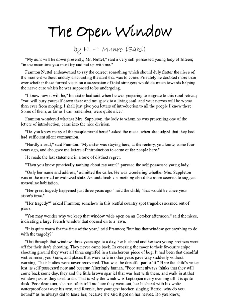 The Open Window | PDF