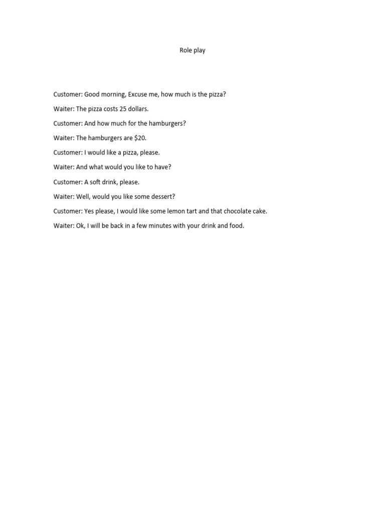 Role play | PDF