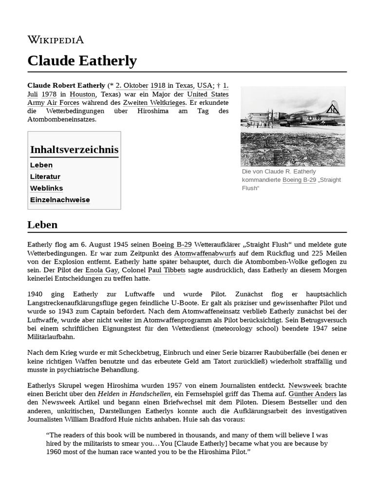 Claude Eatherly | PDF