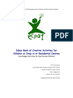 Ideas Bank of Creative Activities For Children in Drop in or Residential Centres