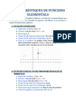 Característiques de Funcions Elementals