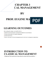 CHAPTER 3 - Classical Management