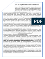 ¿Es Justificable La Experimentación Animal