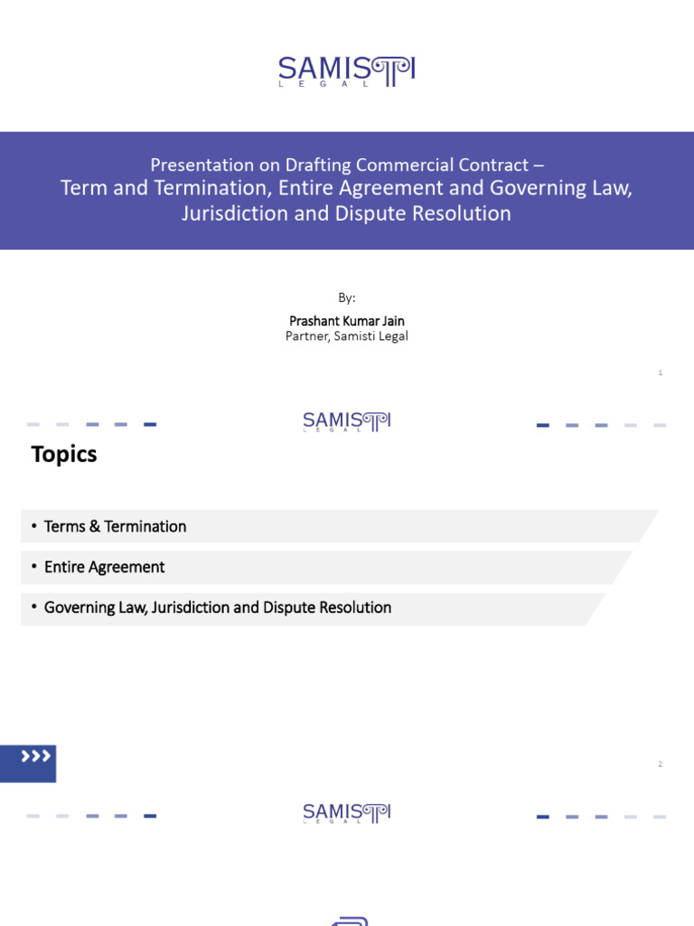 Drafting Commercial Contracts Pdf Arbitration Breach Of Contract