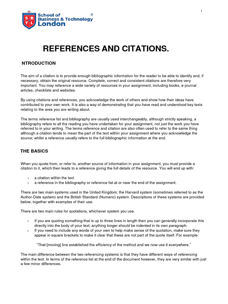 Citation and Referencing Guide | PDF | Citation | Bibliography