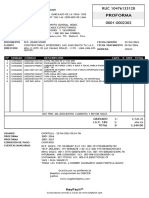 Proforma: #Unidad Código Descripción Cant. P. Unit. Total