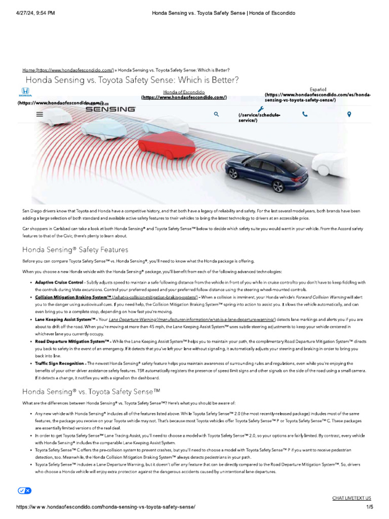 Elegant Toyota Safety Sense Vs Honda Sensing Pictures
