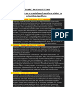 Scenario Questions Scheduling Algorithms