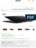 Notebook Gamer Acer Nitro 5, Intel® Core™ I7, NVIDIA GTX 1650, 8GB, 512GB SSD, Windows 11, Tela 17.3 - AN517-52-7 Fast Shop