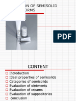 Evaluation of Semisolid Dosage Forms