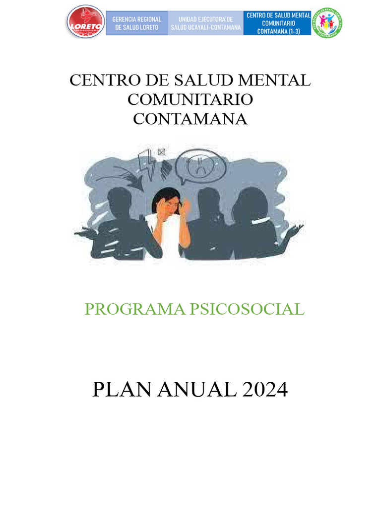 Plan Anual 2024: Salud Mental Contamana | PDF | La violencia contra las ...