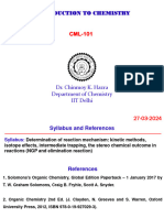 Chapter 3 - Determination of Reaction Mechanism - CML-101