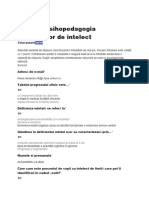 Examen Psihopedagogia Deficientelor de Inteleect