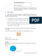 4.1 Rate of Change: Chapter 4: Application of Differentiation