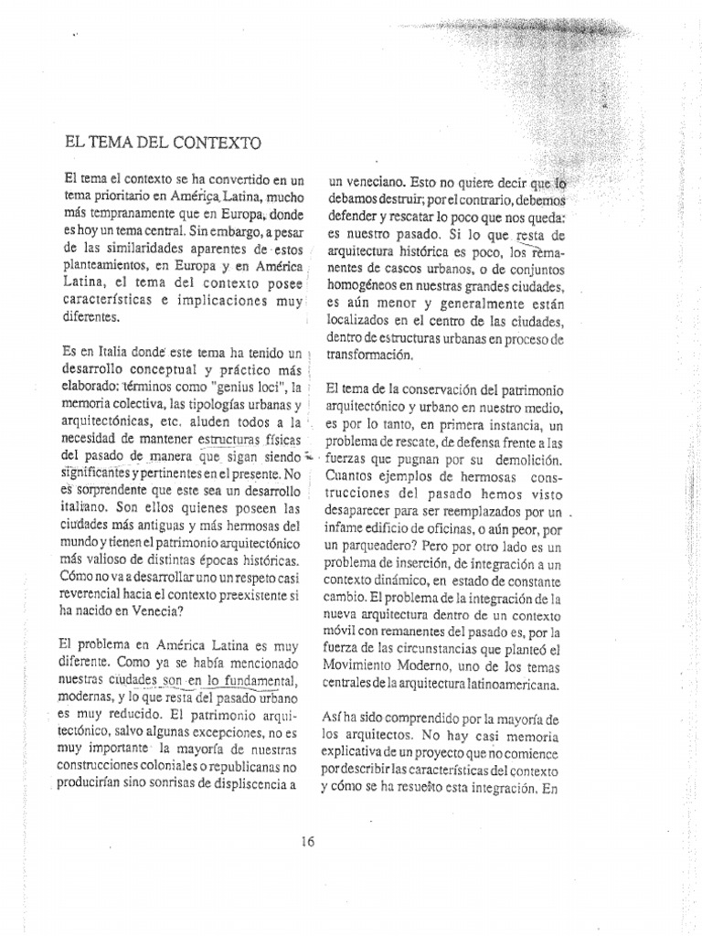 El Tema Del Contexto | PDF