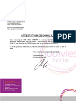 Attestation de Domicile