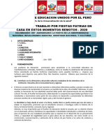 Plan de Trabajo Fiestas Patrias Oficial 2020 Auxiliares Del Peru