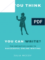 So You Think You Can Write The Definitive Guide To Successful Online Writing (Julia McCoy) (Z-Library)