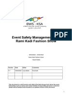 Event Safety Management Plan Rami Kadi Fashion Show