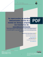 As Repercussões Da Pandemia Nas Determinantes Sociais Da Saúde Mental Nas Doenças Psiquiátricas e Nos Transtornos Do Neurodesenvolvimento