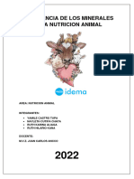 Importancia de Los Minerales en La Nutricion Animal