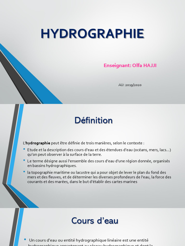 Définition et éléments de l'hydrographie | PDF | Ruisseau | Bassin versant