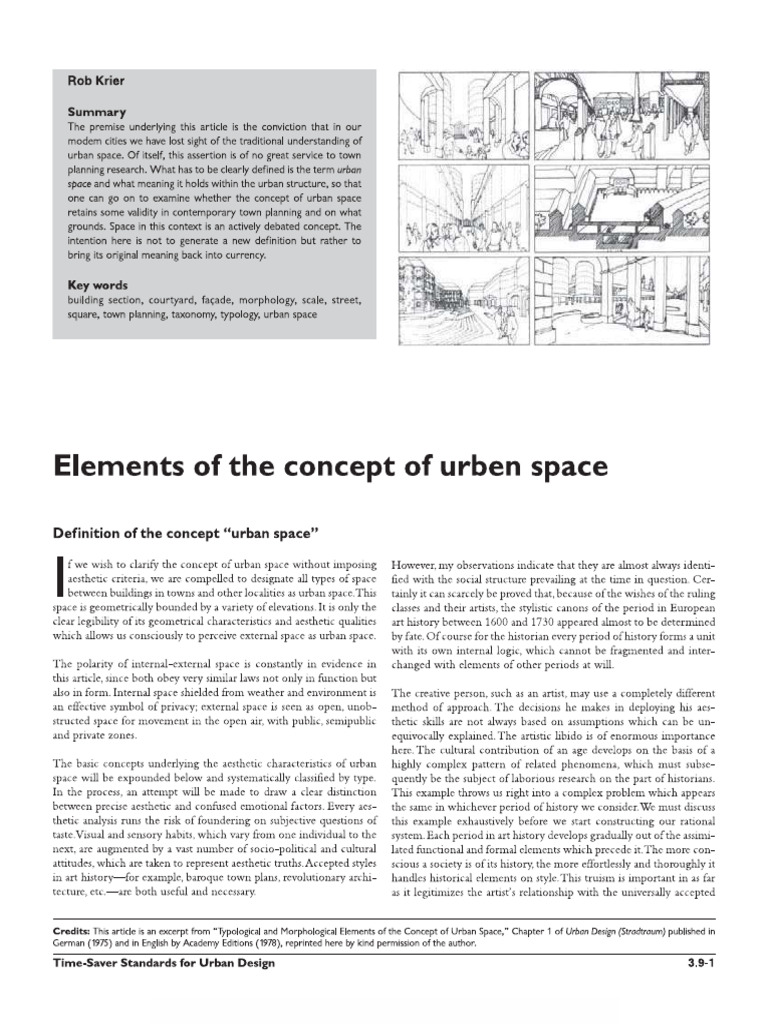 Elements of The Concept of Urban Space Time Saver For Urban Design | PDF
