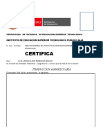 Certificado Oficial