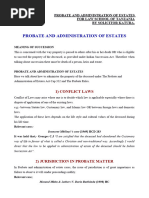 Probate Administration of Estates and TR