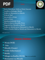 Sheria Ya Mirathi | PDF