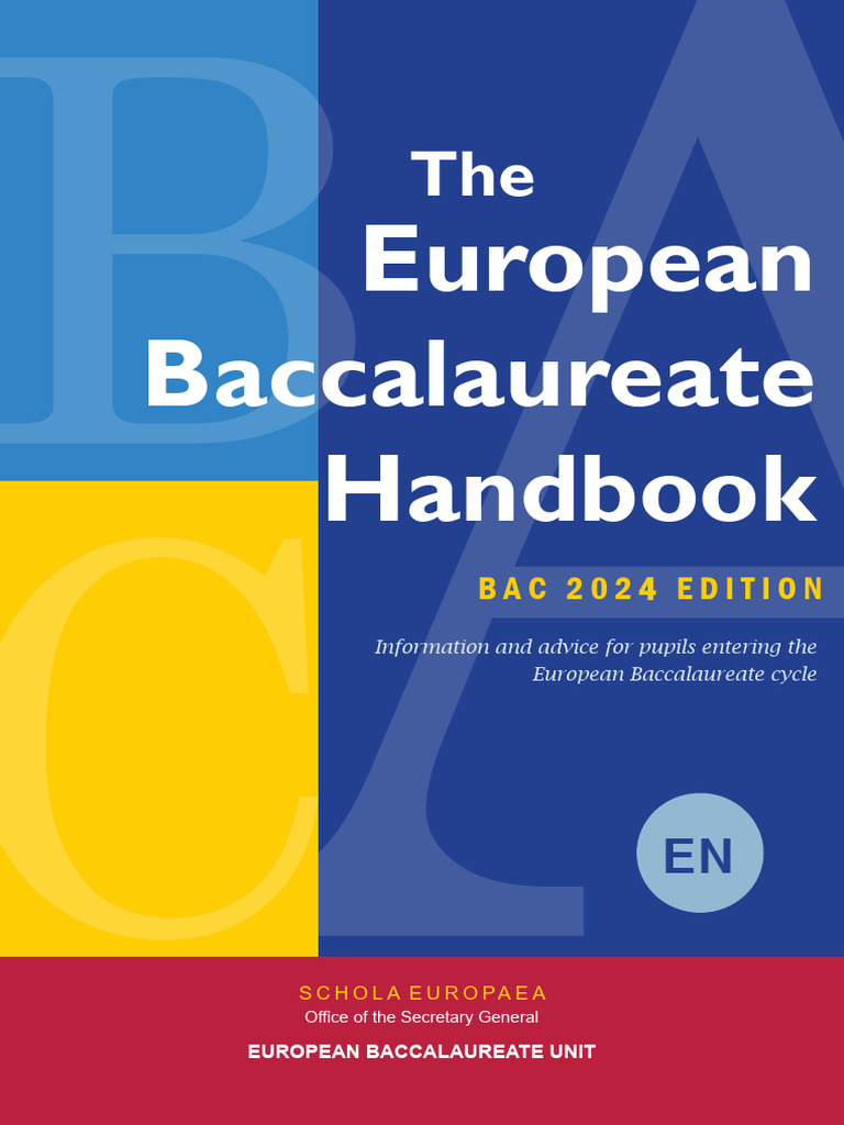 European Baccalaureate Handbook 2024 | PDF