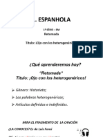Heterogenéricos em Espanhol