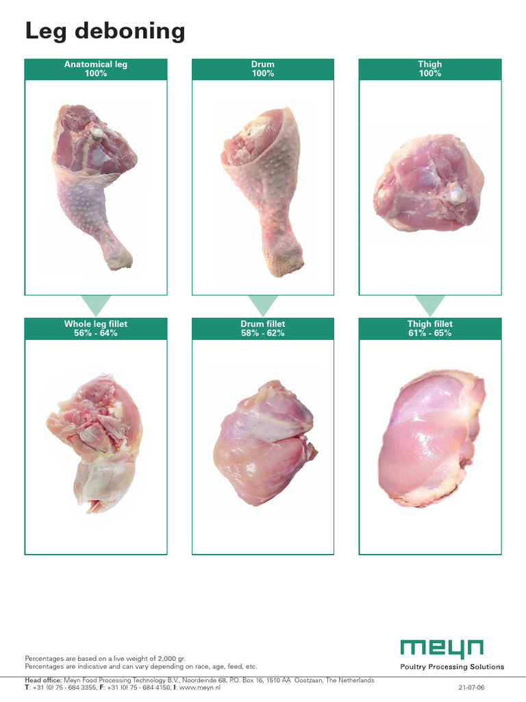 Leg Deboning Chart | PDF