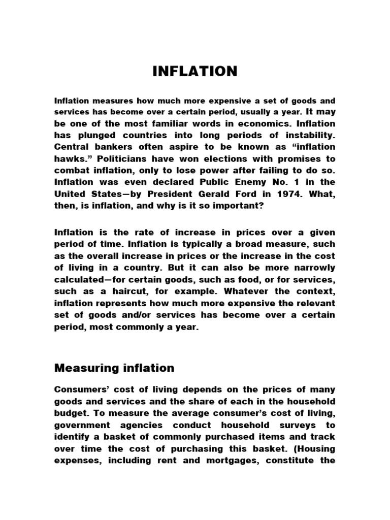 Inflation Pdf Cost Of Living Inflation
