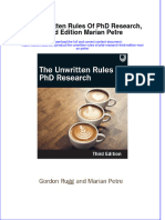Free Download The Unwritten Rules of PHD Research Third Edition Marian Petre Full Chapter PDF