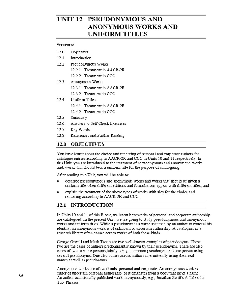 Cataloguing Pseudonymous Works | PDF | Vedas | Ellery Queen