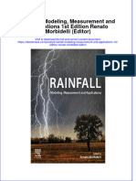 Free Download Rainfall Modeling Measurement and Applications 1St Edition Renato Morbidelli Editor Full Chapter PDF