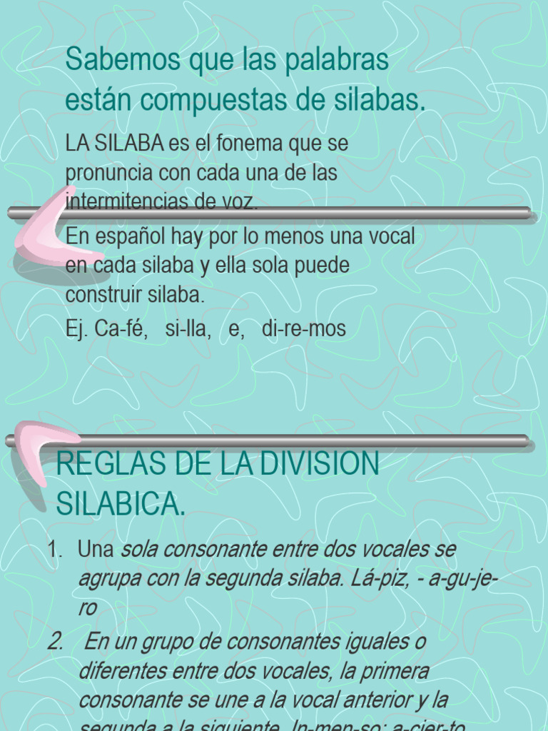 Reglas de División Silábica en Español | PDF | Sílaba | Vocal