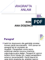 PARAGRAF Konu Ana Düşünce