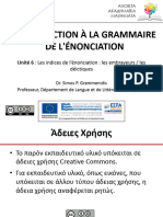 Introduction À La Grammaire de L'Énonciation