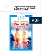 Free Download Industrial Organizational Psychology An Applied Approach 9E 9Th Edition Michael G Aamodt Full Chapter PDF