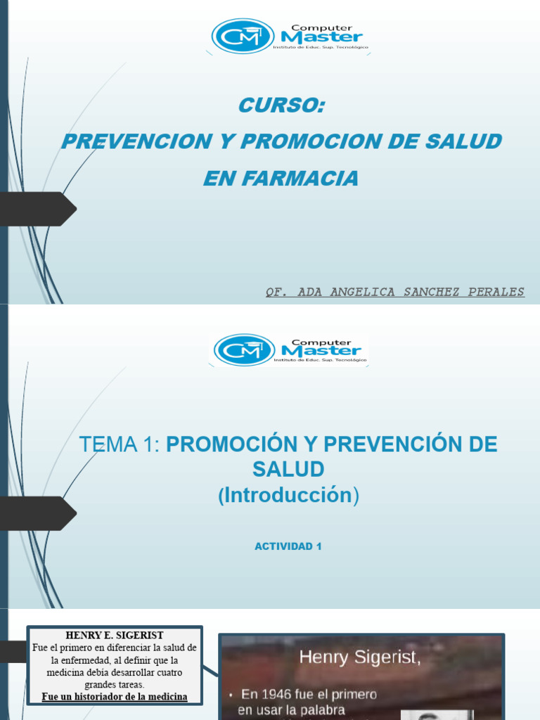 Promoción y Prevención de Salud en Farmacia | PDF | Asistencia ...