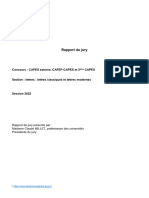 Capes Externe Section Lettres Lettres Modernes - Rapport Du Jury de La Session 2022 6443
