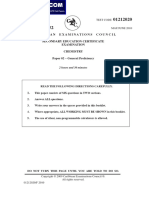 CSEC Chemistry P2 2010