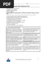 Skills Placement Test