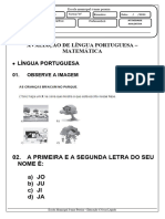 Simulado - 1 Bimestre 4 Ano -Língua Portuguesa e Matemática - Especial