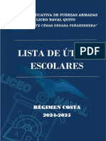Lista de Útiles Régimen Costa 2024 - 2025-1