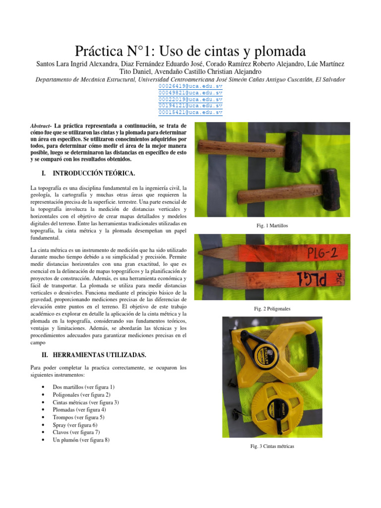 230904-Team AM-Uso de cintas y plomadas | PDF | Topografía | Mapa