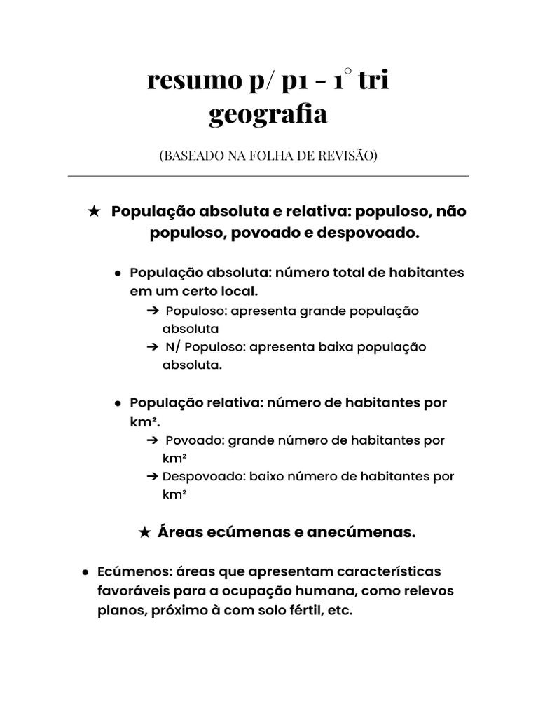 Resumo para prova 2 tri geografia pdf produto interno bruto